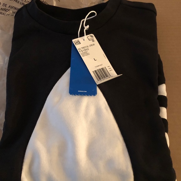 Adidas Originals Trefoil crew sweatshirt S or L - Picture 7 of 7